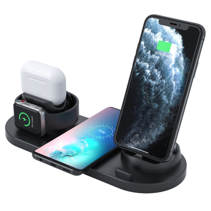 HQ-UD15-upgraded 6 in 1 Wireless Charger For iPhone, Apple Watch, AirPods and Other Android Phones(Black) - Wireless Charger by PMC Jewellery | Online Shopping South Africa | PMC Jewellery