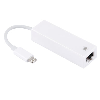 NK107A1 8 Pin to RJ45 Ethernet LAN Network Adapter Cable for iPhone / iPad Series, Total Length: 16cm(White) - Converter & Adapter by PMC Jewellery | Online Shopping South Africa | PMC Jewellery | Buy Now Pay Later Mobicred