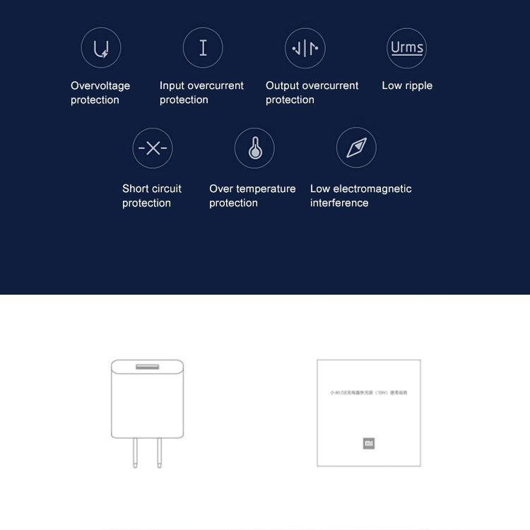 Original Xiaomi 18W Wall Charger Adapter Single Port USB Quick Charger, US Plug - USB Charger by Xiaomi | Online Shopping South Africa | PMC Jewellery | Buy Now Pay Later Mobicred