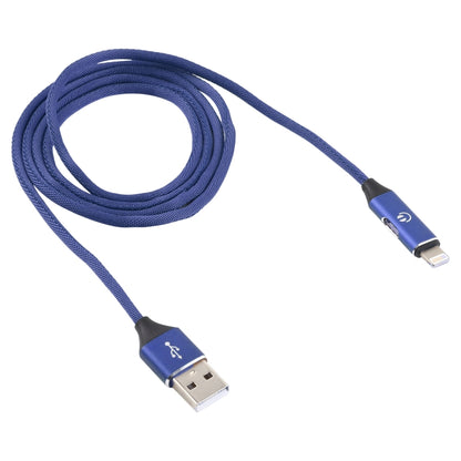 Multifunction 1m 3A 8 Pin Male & 8 Pin Female to USB Nylon Braided Data Sync Charging Audio Cable(Blue) - Multifunction Cable by PMC Jewellery | Online Shopping South Africa | PMC Jewellery | Buy Now Pay Later Mobicred