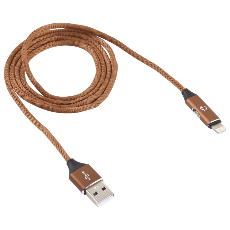 Multifunction 1m 3A 8 Pin Male & 8 Pin Female to USB Nylon Braided Data Sync Charging Audio Cable(Brown) - Multifunction Cable by PMC Jewellery | Online Shopping South Africa | PMC Jewellery | Buy Now Pay Later Mobicred