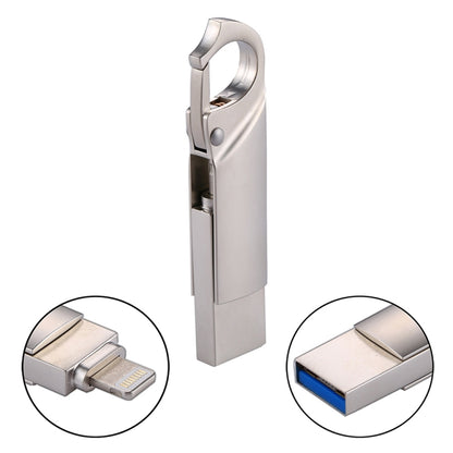 RQW-10F 2 in 1 USB 2.0 & 8 Pin 128GB Keychain Flash Drive - U Disk & Card Reader by PMC Jewellery | Online Shopping South Africa | PMC Jewellery | Buy Now Pay Later Mobicred