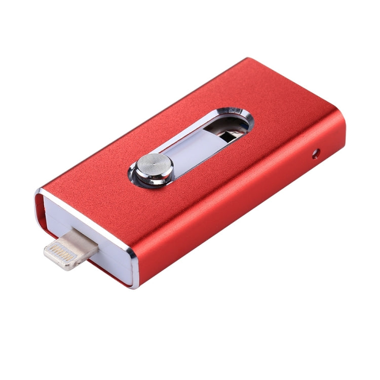 RQW-02  3 in 1 USB 2.0 & 8 Pin & Micro USB 16GB Flash Drive(Red) - U Disk & Card Reader by PMC Jewellery | Online Shopping South Africa | PMC Jewellery | Buy Now Pay Later Mobicred