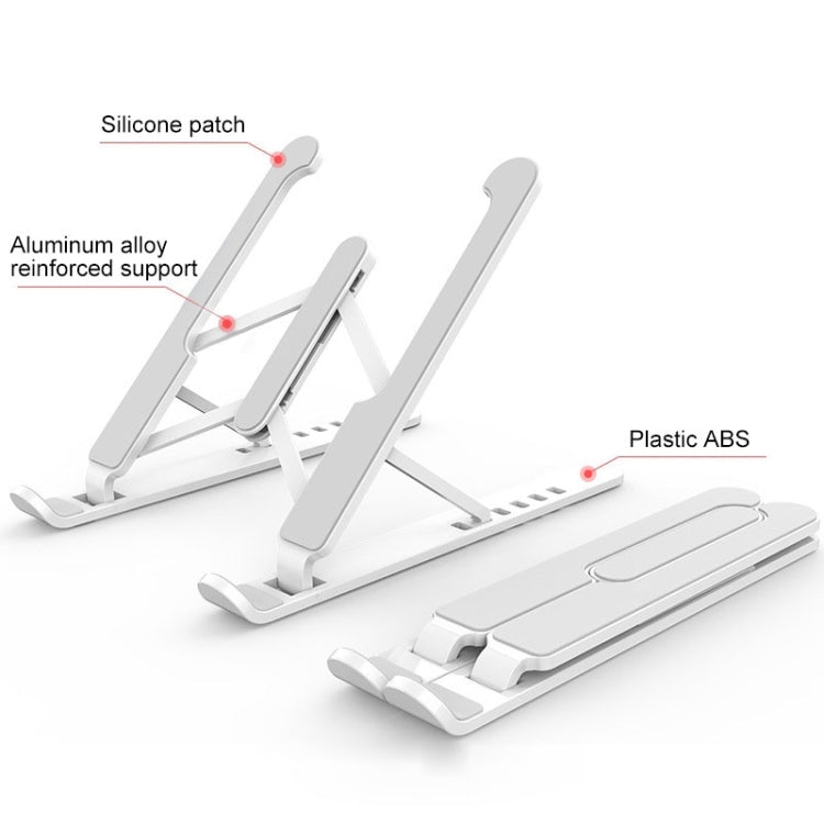 YMB1028 Portable Folding Desktop Holder Bracket for Laptop / Tablet(Silver) - MacBook Holder by PMC Jewellery | Online Shopping South Africa | PMC Jewellery | Buy Now Pay Later Mobicred