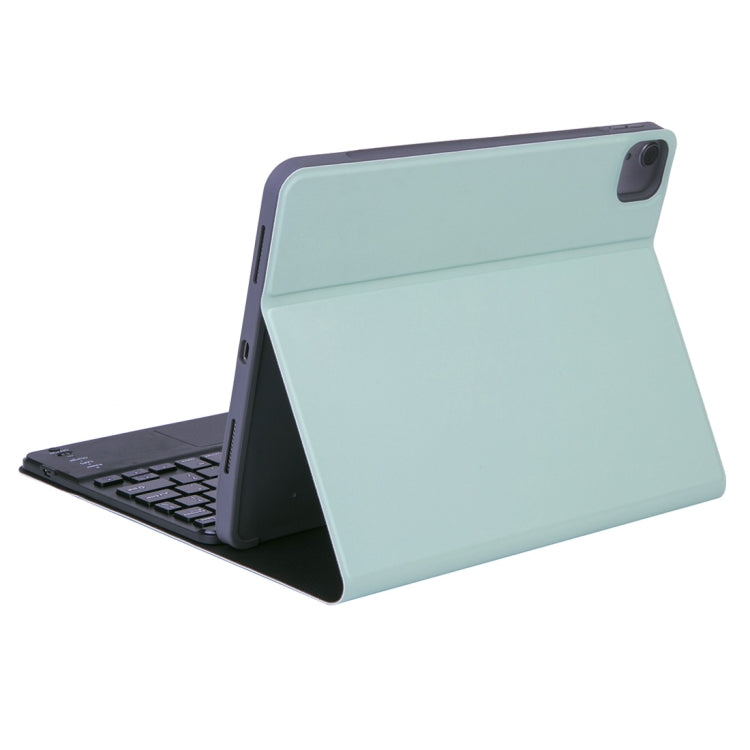 X-11BC Skin Plain Texture Detachable Bluetooth Keyboard Tablet Case for iPad Pro 11 inch 2020 / 2018, with Touchpad & Pen Slot (Green) - For iPad Pro by PMC Jewellery | Online Shopping South Africa | PMC Jewellery