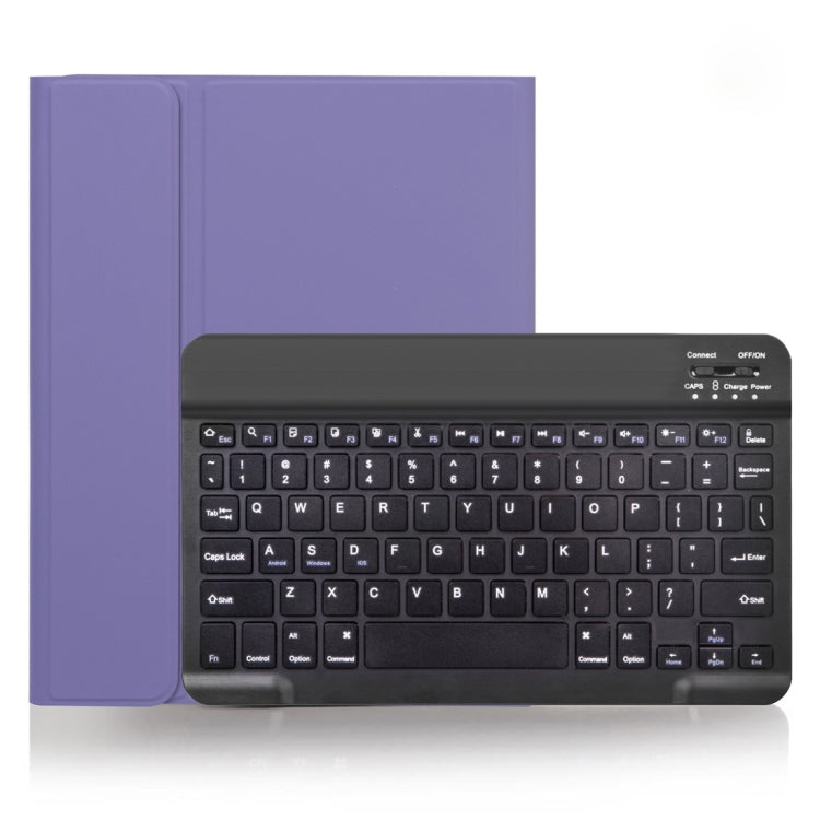 X-11B Skin Plain Texture Detachable Bluetooth Keyboard Tablet Case for iPad Pro 11 inch 2020 / 2018, with Pen Slot (Light Purple) - For iPad Pro by PMC Jewellery | Online Shopping South Africa | PMC Jewellery