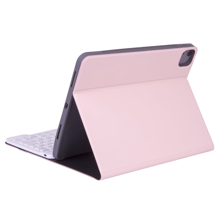 X-11B Skin Plain Texture Detachable Bluetooth Keyboard Tablet Case for iPad Pro 11 inch 2020 / 2018, with Pen Slot (Pink) - For iPad Pro by PMC Jewellery | Online Shopping South Africa | PMC Jewellery