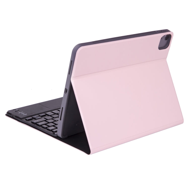 X-11BCS Skin Plain Texture Detachable Bluetooth Keyboard Tablet Case for iPad Pro 11 inch 2020 / 2018, with Touchpad & Pen Slot & Backlight (Pink) - For iPad Pro by PMC Jewellery | Online Shopping South Africa | PMC Jewellery