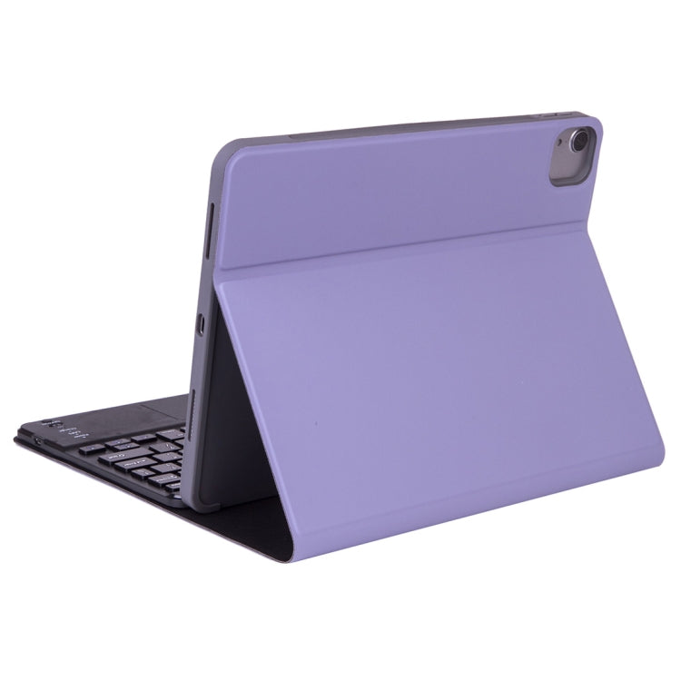 X-11BCS Skin Plain Texture Detachable Bluetooth Keyboard Tablet Case for iPad Pro 11 inch 2020 / 2018, with Touchpad & Pen Slot & Backlight (Light Purple) - For iPad Pro by PMC Jewellery | Online Shopping South Africa | PMC Jewellery