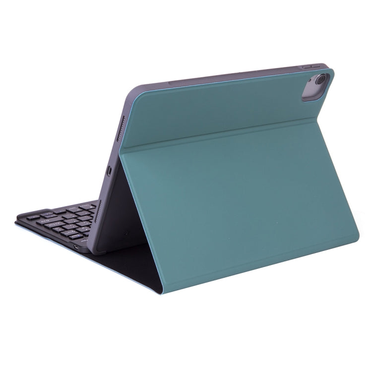 X-11BS Skin Plain Texture Detachable Bluetooth Keyboard Tablet Case for iPad Pro 11 inch 2020 / 2018, with Pen Slot & Backlight (Dark Green) - For iPad Pro by PMC Jewellery | Online Shopping South Africa | PMC Jewellery