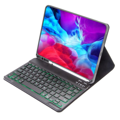 X-11BS Skin Plain Texture Detachable Bluetooth Keyboard Tablet Case for iPad Pro 11 inch 2020 / 2018, with Pen Slot & Backlight (Dark Green) - For iPad Pro by PMC Jewellery | Online Shopping South Africa | PMC Jewellery