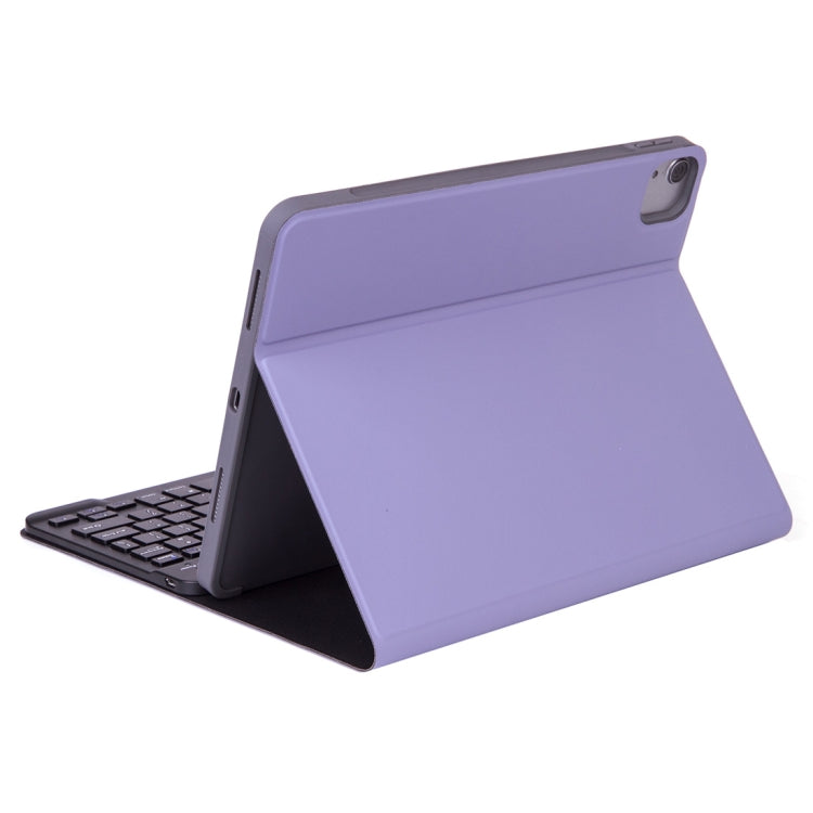 X-11BS Skin Plain Texture Detachable Bluetooth Keyboard Tablet Case for iPad Pro 11 inch 2020 / 2018, with Pen Slot & Backlight (Light Purple) - For iPad Pro by PMC Jewellery | Online Shopping South Africa | PMC Jewellery