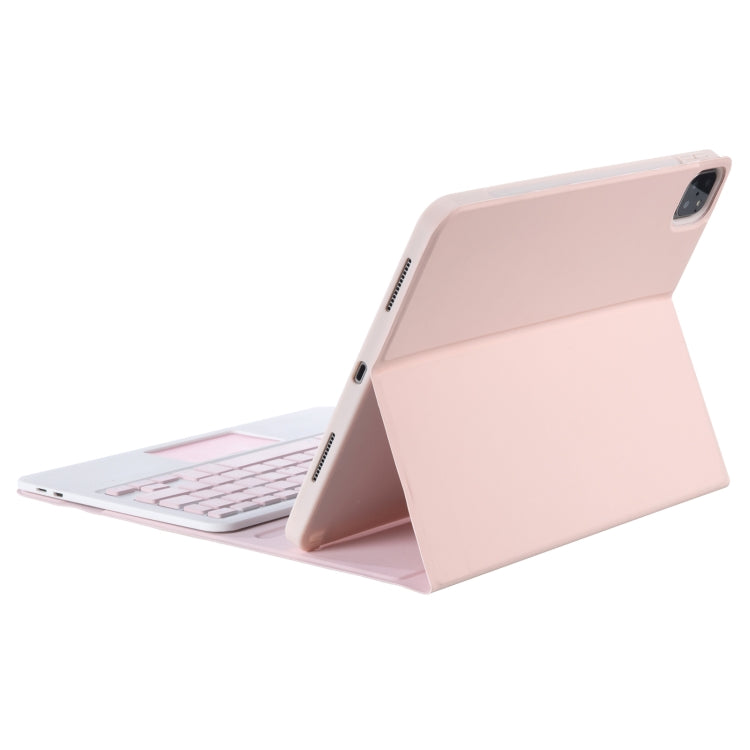 YT11B-A Detachable Candy Color Bluetooth Keyboard Leather Tablet Case with Touch Pad & Pen Slot & Holder for iPad Pro 11 inch 2021 (Pink) - For iPad Pro by PMC Jewellery | Online Shopping South Africa | PMC Jewellery