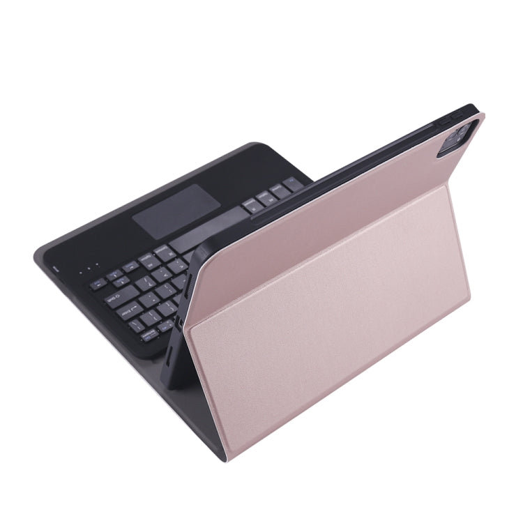 A11B-A Ultra-thin ABS Detachable Bluetooth Keyboard Tablet Case with Touchpad & Pen Slot & Holder for iPad Pro 11 inch 2021 (Rose Gold) - For iPad Pro by PMC Jewellery | Online Shopping South Africa | PMC Jewellery | Buy Now Pay Later Mobicred