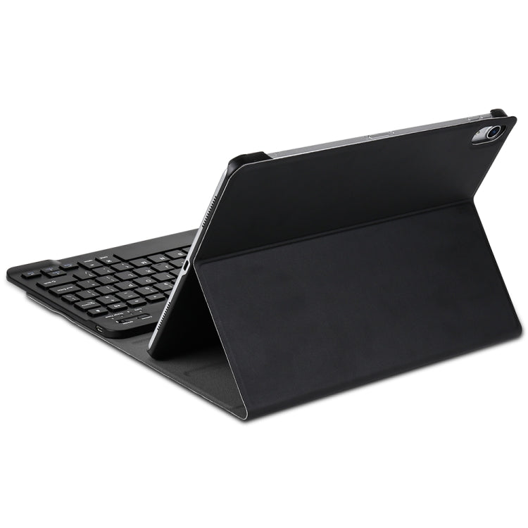 Detachable Bluetooth Keyboard + Brushed Texture Horizontal Flip Leather Tablet Case with Holder for iPad Pro 11 inch (2018)(Black) - For iPad Pro by PMC Jewellery | Online Shopping South Africa | PMC Jewellery