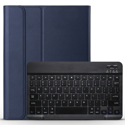 Detachable Bluetooth Keyboard + Brushed Texture Horizontal Flip Leather Tablet Case with Holder for iPad Pro 11 inch (2018)(Dark Blue) - For iPad Pro by PMC Jewellery | Online Shopping South Africa | PMC Jewellery