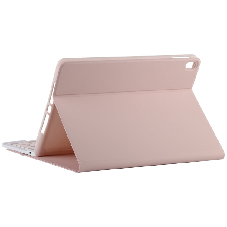 TG11B Detachable Bluetooth Pink Keyboard + Microfiber Leather Tablet Case for iPad Pro 11 inch (2020), with Pen Slot & Holder (Pink) - For iPad Pro by PMC Jewellery | Online Shopping South Africa | PMC Jewellery