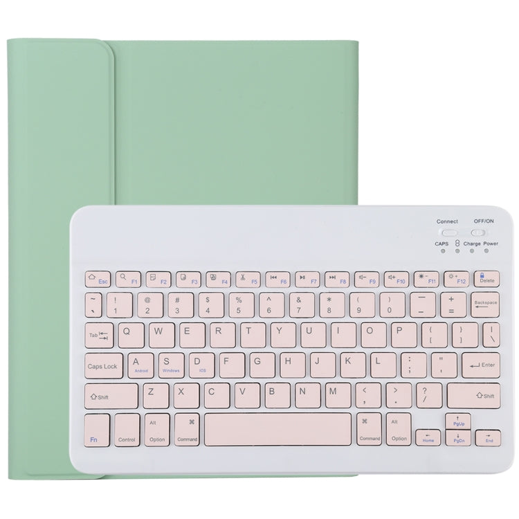 TG11B Detachable Bluetooth Pink Keyboard + Microfiber Leather Tablet Case for iPad Pro 11 inch (2020), with Pen Slot & Holder (Green) - For iPad Pro by PMC Jewellery | Online Shopping South Africa | PMC Jewellery