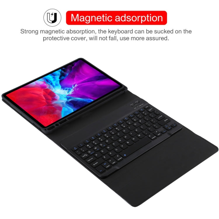 TG11B Detachable Bluetooth Black Keyboard + Microfiber Leather Tablet Case for iPad Pro 11 inch (2020), with Pen Slot & Holder (Black) - For iPad Pro by PMC Jewellery | Online Shopping South Africa | PMC Jewellery