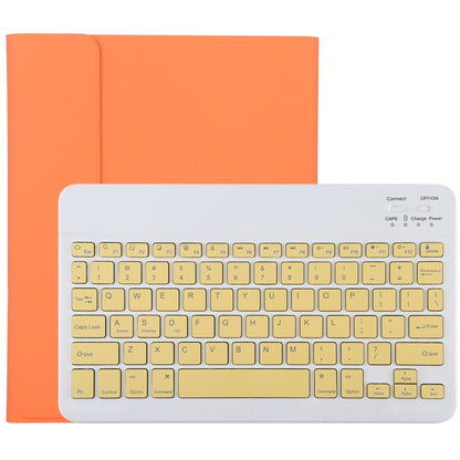 TG11B Detachable Bluetooth Yellow Keyboard + Microfiber Leather Tablet Case for iPad Pro 11 inch (2020), with Pen Slot & Holder (Orange) - For iPad Pro by PMC Jewellery | Online Shopping South Africa | PMC Jewellery