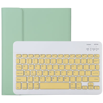 TG11B Detachable Bluetooth Yellow Keyboard + Microfiber Leather Tablet Case for iPad Pro 11 inch (2020), with Pen Slot & Holder (Green) - For iPad Pro by PMC Jewellery | Online Shopping South Africa | PMC Jewellery