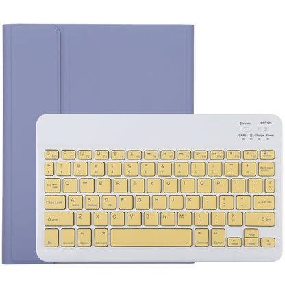 TG11B Detachable Bluetooth Yellow Keyboard + Microfiber Leather Tablet Case for iPad Pro 11 inch (2020), with Pen Slot & Holder (Purple) - For iPad Pro by PMC Jewellery | Online Shopping South Africa | PMC Jewellery