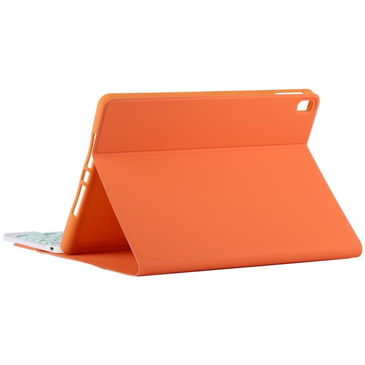 TG11B Detachable Bluetooth Green Keyboard + Microfiber Leather Tablet Case for iPad Pro 11 inch (2020), with Pen Slot & Holder (Orange) - For iPad Pro by PMC Jewellery | Online Shopping South Africa | PMC Jewellery