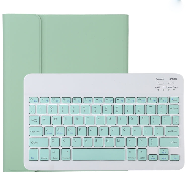 TG11B Detachable Bluetooth Green Keyboard + Microfiber Leather Tablet Case for iPad Pro 11 inch (2020), with Pen Slot & Holder (Green) - For iPad Pro by PMC Jewellery | Online Shopping South Africa | PMC Jewellery