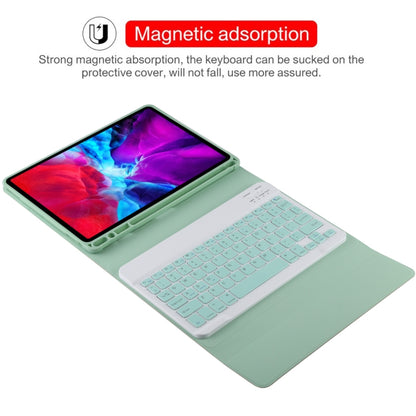 TG11B Detachable Bluetooth Green Keyboard + Microfiber Leather Tablet Case for iPad Pro 11 inch (2020), with Pen Slot & Holder (Green) - For iPad Pro by PMC Jewellery | Online Shopping South Africa | PMC Jewellery