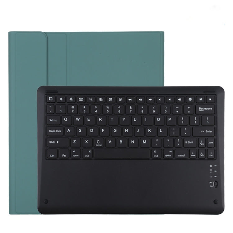 T129 Detachable Bluetooth Black Keyboard Microfiber Leather Tablet Case for iPad Pro 12.9 inch (2020), with Holder (Dark Green) - For iPad Pro by PMC Jewellery | Online Shopping South Africa | PMC Jewellery | Buy Now Pay Later Mobicred