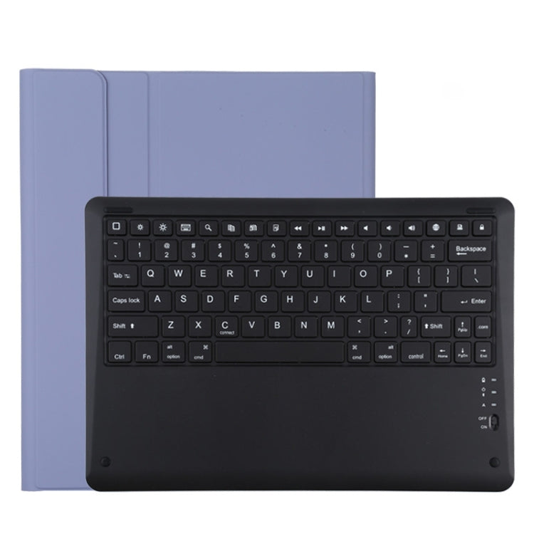 T129 Detachable Bluetooth Black Keyboard Microfiber Leather Tablet Case for iPad Pro 12.9 inch (2020), with Holder (Purple) - For iPad Pro by PMC Jewellery | Online Shopping South Africa | PMC Jewellery