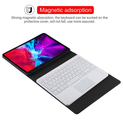 TG11BC Detachable Bluetooth White Keyboard Microfiber Leather Tablet Case for iPad Pro 11 inch (2020), with Touchpad & Pen Slot & Holder (Black) - For iPad Pro by PMC Jewellery | Online Shopping South Africa | PMC Jewellery