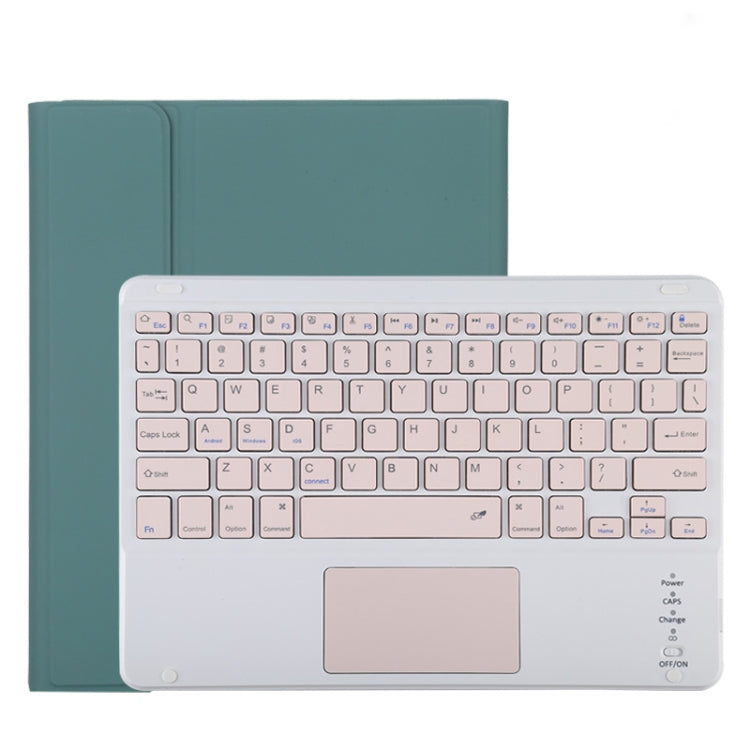 TG11BC Detachable Bluetooth Pink Keyboard Microfiber Leather Tablet Case for iPad Pro 11 inch (2020), with Touchpad & Pen Slot & Holder (Dark Green) - For iPad Pro by PMC Jewellery | Online Shopping South Africa | PMC Jewellery