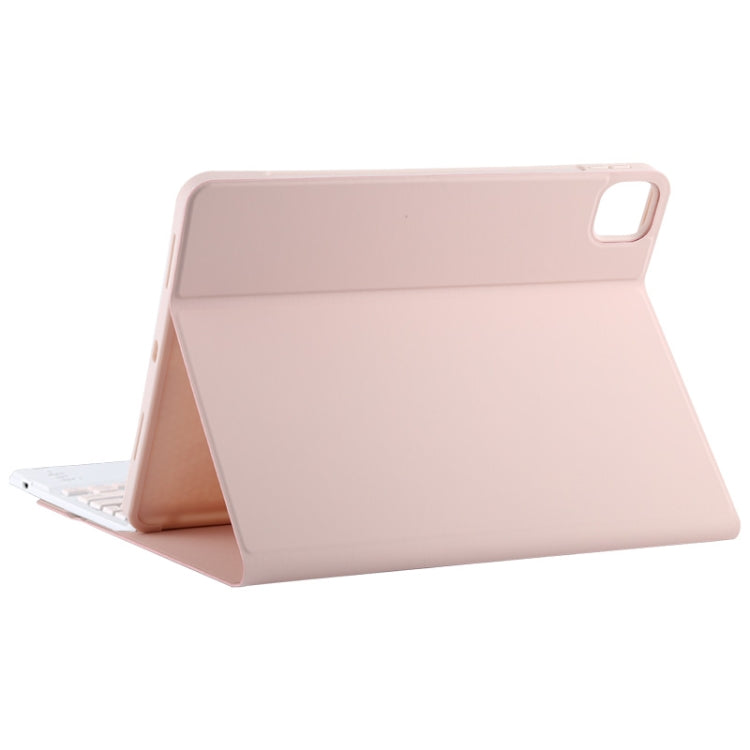 TG11BC Detachable Bluetooth Pink Keyboard Microfiber Leather Tablet Case for iPad Pro 11 inch (2020), with Touchpad & Pen Slot & Holder (Pink) - For iPad Pro by PMC Jewellery | Online Shopping South Africa | PMC Jewellery