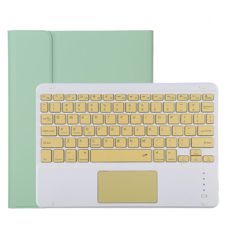 TG11BC Detachable Bluetooth Yellow Keyboard Microfiber Leather Tablet Case for iPad Pro 11 inch (2020), with Touchpad & Pen Slot & Holder (Green) - For iPad Pro by PMC Jewellery | Online Shopping South Africa | PMC Jewellery