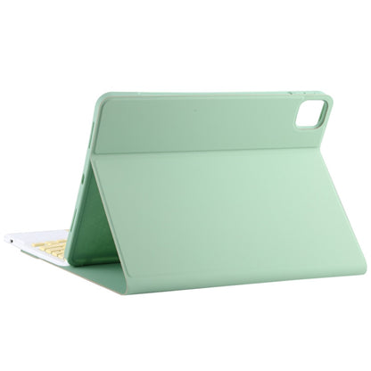 TG11BC Detachable Bluetooth Yellow Keyboard Microfiber Leather Tablet Case for iPad Pro 11 inch (2020), with Touchpad & Pen Slot & Holder (Green) - For iPad Pro by PMC Jewellery | Online Shopping South Africa | PMC Jewellery