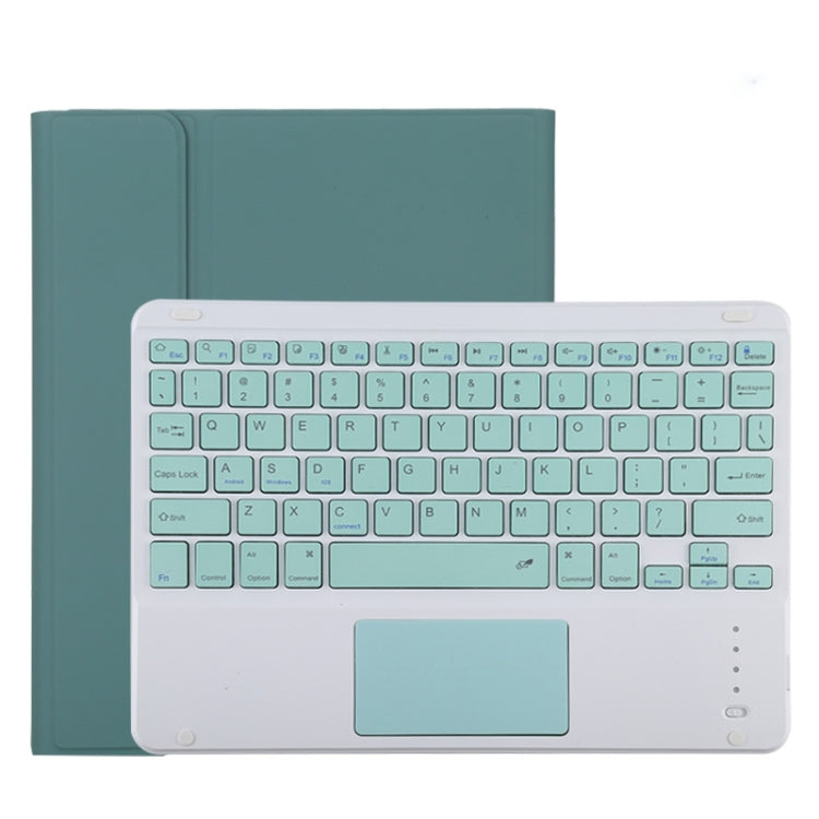 TG11BC Detachable Bluetooth Green Keyboard Microfiber Leather Tablet Case for iPad Pro 11 inch (2020), with Touchpad & Pen Slot & Holder (Dark Green) - For iPad Pro by PMC Jewellery | Online Shopping South Africa | PMC Jewellery