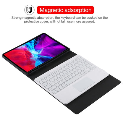 TG11BCS Detachable Bluetooth White Keyboard Microfiber Leather Tablet Case for iPad Pro 11 inch (2020), with Backlight & Touchpad & Pen Slot & Holder (Black) - For iPad Pro by PMC Jewellery | Online Shopping South Africa | PMC Jewellery