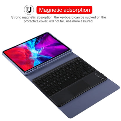 TG11BCS Detachable Bluetooth Black Keyboard Microfiber Leather Tablet Case for iPad Pro 11 inch (2020), with Backlight & Touchpad & Pen Slot & Holder (Purple) - For iPad Pro by PMC Jewellery | Online Shopping South Africa | PMC Jewellery