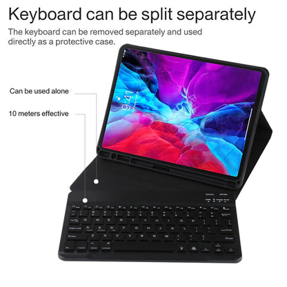 TG11BS Detachable Bluetooth Black Keyboard + Microfiber Leather Tablet Case for iPad Pro 11 inch (2020), with Backlight & Pen Slot & Holder(Black) - For iPad Pro by PMC Jewellery | Online Shopping South Africa | PMC Jewellery