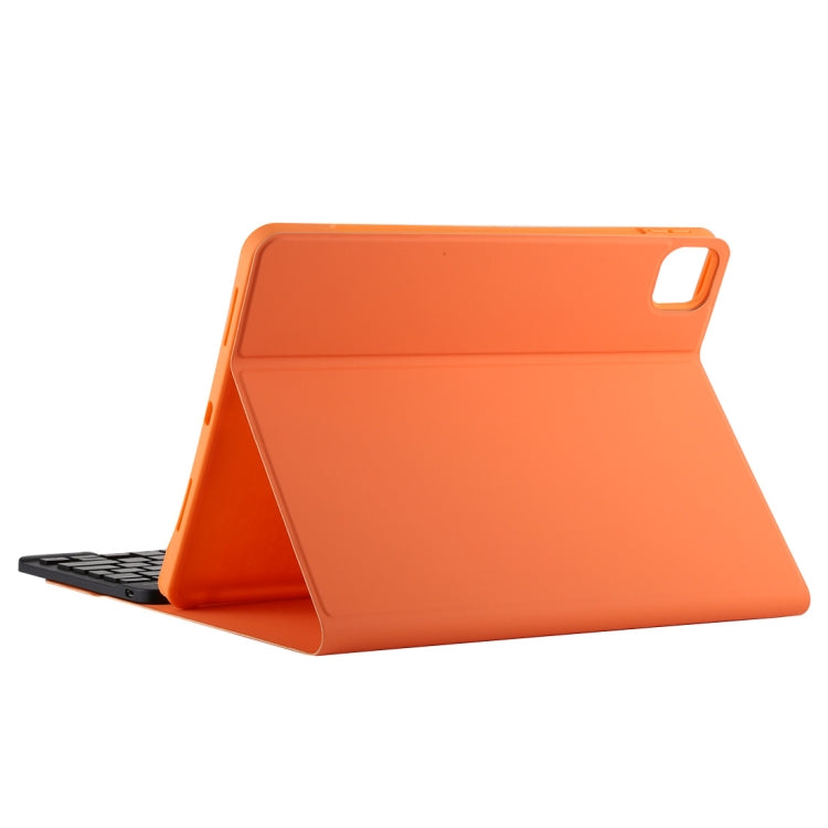 TG11BS Detachable Bluetooth Black Keyboard + Microfiber Leather Tablet Case for iPad Pro 11 inch (2020), with Backlight & Pen Slot & Holder(Orange) - For iPad Pro by PMC Jewellery | Online Shopping South Africa | PMC Jewellery