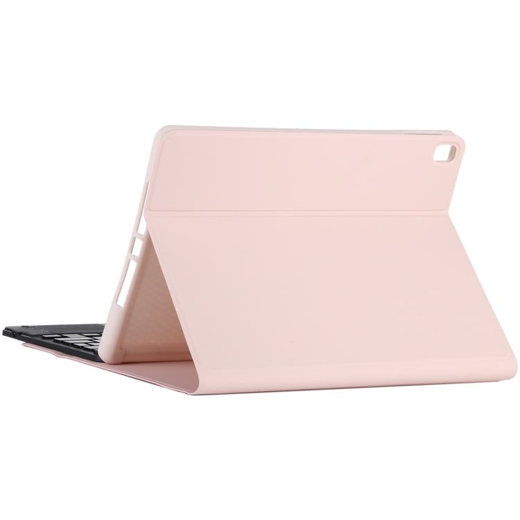 TG-102BCS Detachable Bluetooth Black Keyboard + Microfiber Leather Tablet Case for iPad 10.2 inch / iPad Air (2019), with Touch Pad & Backlight & Pen Slot & Holder (Pink) - For iPad Air by PMC Jewellery | Online Shopping South Africa | PMC Jewellery