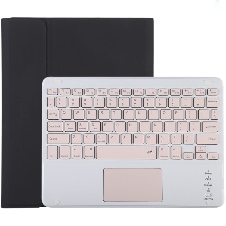 TG-102BC Detachable Bluetooth Pink Keyboard + Microfiber Leather Tablet Case for iPad 10.2 inch / iPad Air (2019), with Touch Pad & Pen Slot & Holder(Black) - For iPad Air by PMC Jewellery | Online Shopping South Africa | PMC Jewellery