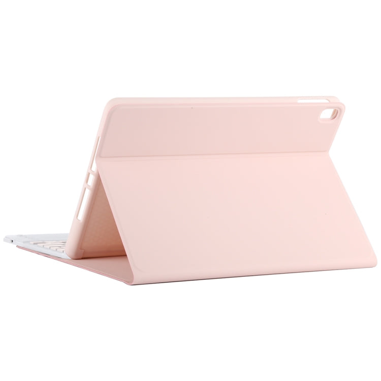 TG-102BC Detachable Bluetooth Pink Keyboard + Microfiber Leather Tablet Case for iPad 10.2 inch / iPad Air (2019), with Touch Pad & Pen Slot & Holder(Pink) - For iPad Air by PMC Jewellery | Online Shopping South Africa | PMC Jewellery