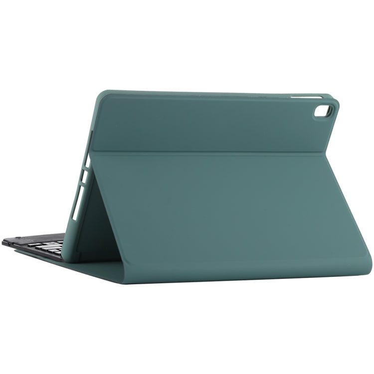 TG-102BC Detachable Bluetooth Black Keyboard + Microfiber Leather Tablet Case for iPad 10.2 inch / iPad Air (2019), with Touch Pad & Pen Slot & Holder(Dark Green) - For iPad Air by PMC Jewellery | Online Shopping South Africa | PMC Jewellery