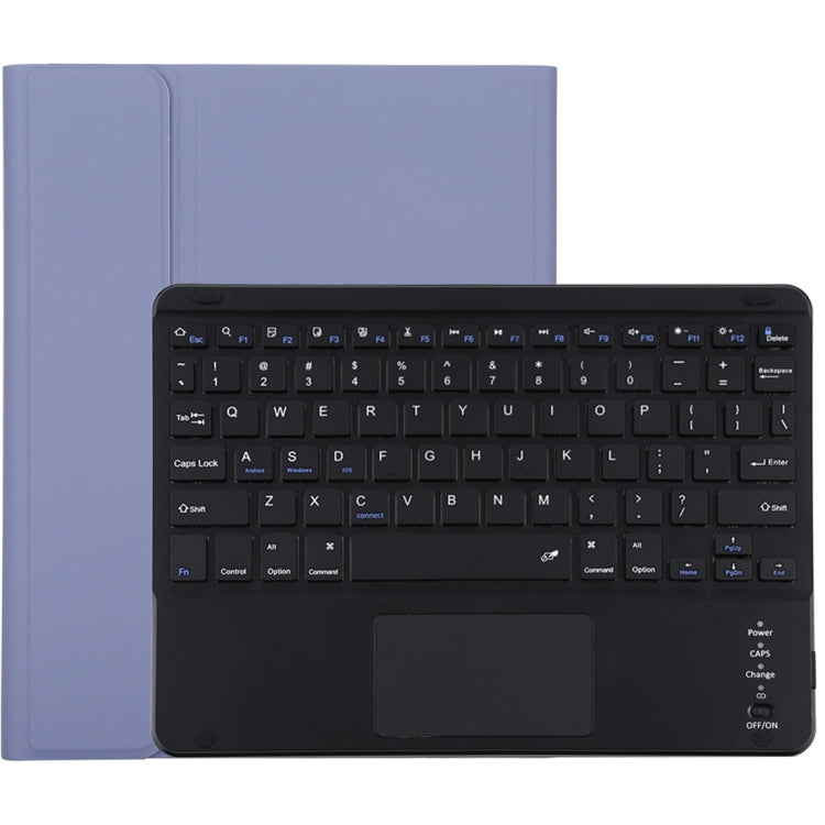 TG-102BC Detachable Bluetooth Black Keyboard + Microfiber Leather Tablet Case for iPad 10.2 inch / iPad Air (2019), with Touch Pad & Pen Slot & Holder(Purple) - For iPad Air by PMC Jewellery | Online Shopping South Africa | PMC Jewellery