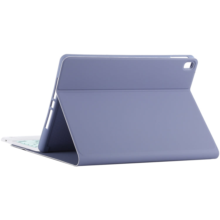 TG-102BC Detachable Bluetooth Green Keyboard + Microfiber Leather Tablet Case for iPad 10.2 inch / iPad Air (2019), with Touch Pad & Pen Slot & Holder (Purple) - For iPad Air by PMC Jewellery | Online Shopping South Africa | PMC Jewellery