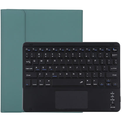 TG97BC Detachable Bluetooth Black Keyboard + Microfiber Leather Tablet Case for iPad 9.7 inch, with Touch Pad & Pen Slot & Holder(Dark Green) - Universal by PMC Jewellery | Online Shopping South Africa | PMC Jewellery