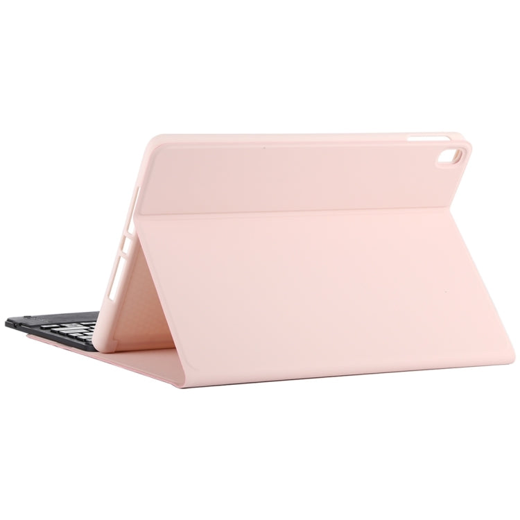 TG97BC Detachable Bluetooth Black Keyboard + Microfiber Leather Tablet Case for iPad 9.7 inch, with Touch Pad & Pen Slot & Holder(Pink) - Universal by PMC Jewellery | Online Shopping South Africa | PMC Jewellery