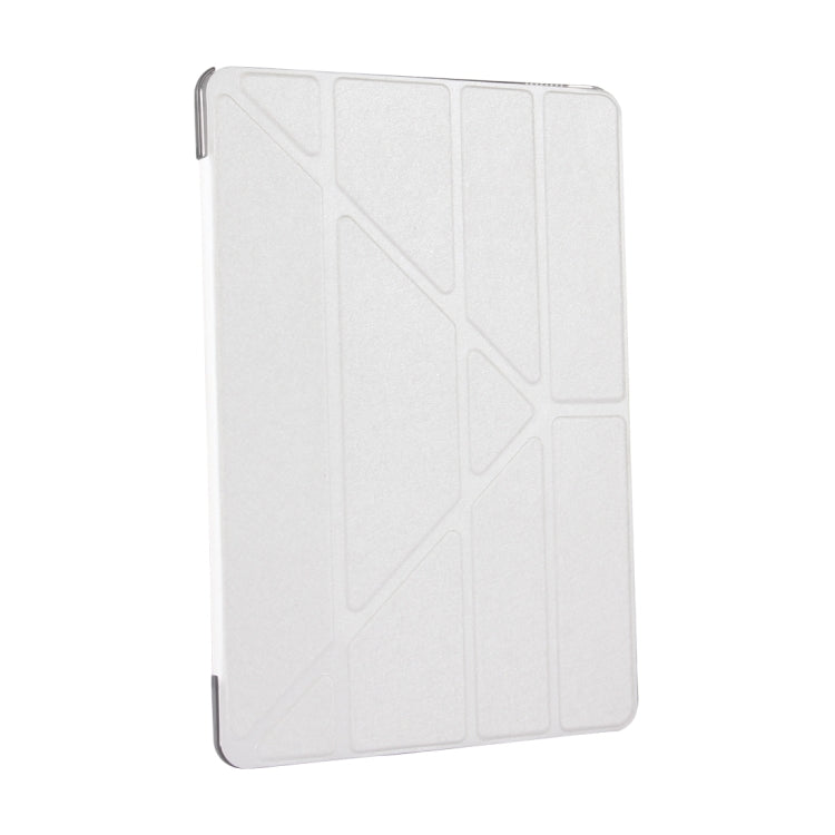 For iPad Pro 10.5 inch Silk Texture Horizontal Deformation Flip Leather Case with 4-folding Holder & Sleep / Wake-up(White) - iPad Pro 10.5 inch Cases by PMC TechLife | Online Shopping South Africa | PMC TechLife | Buy Now Pay Later Mobicred